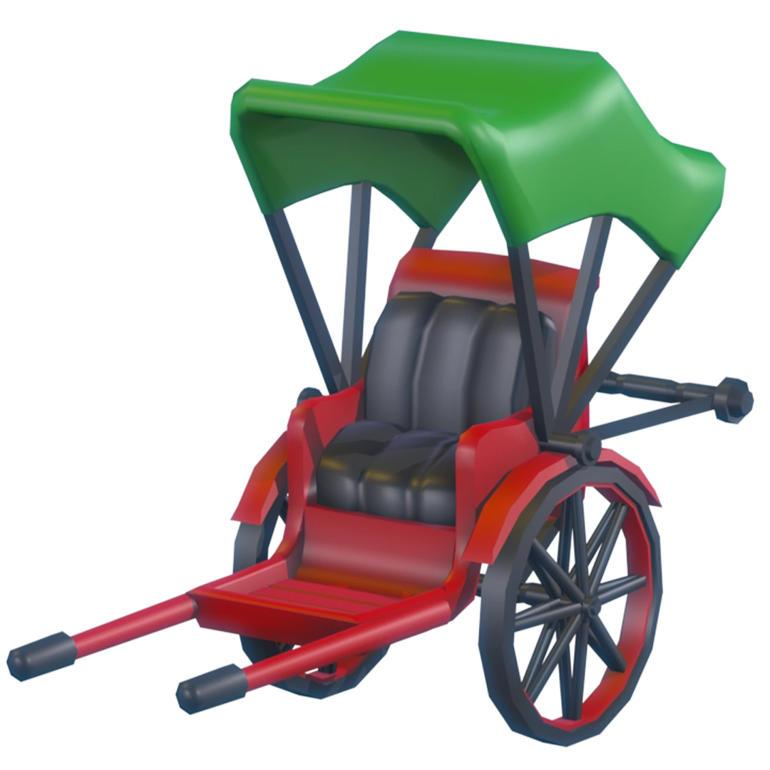 Lunar New Year Rickshaw Stroller