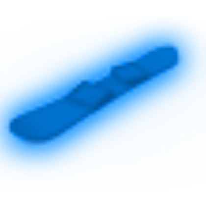 Blue Neon Snowboard