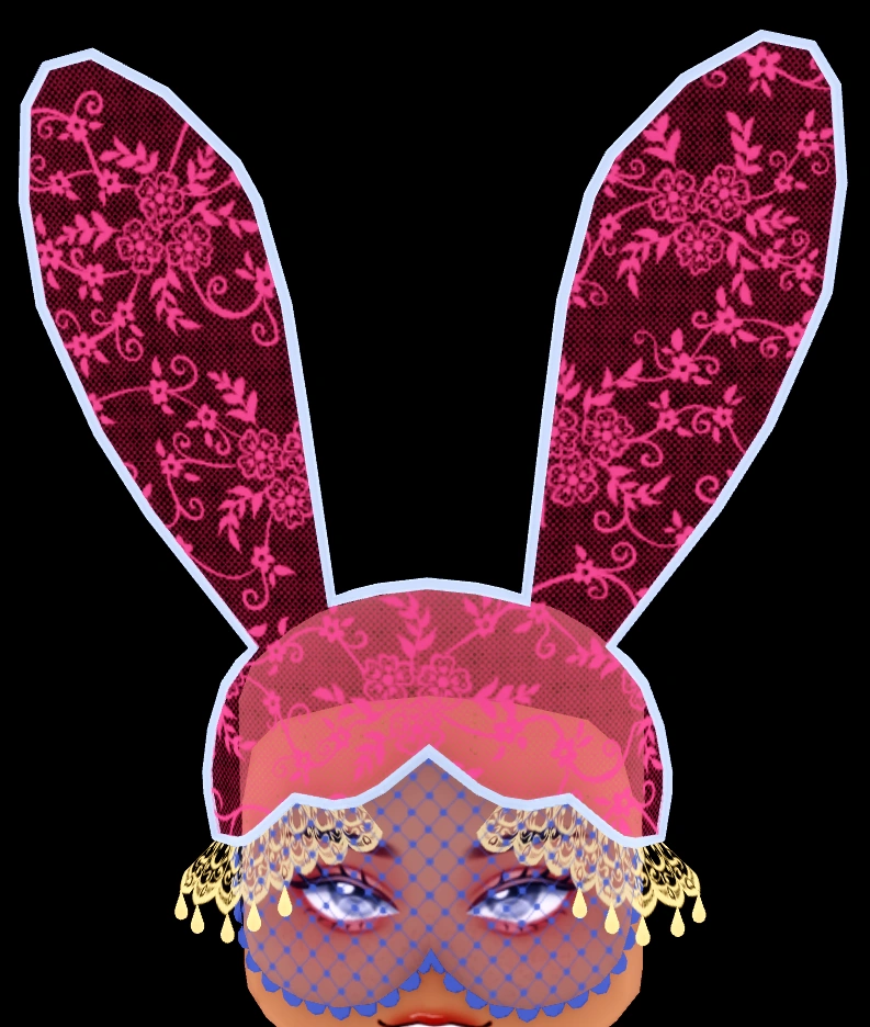 Delicate Flowering Lace Bunny Mask