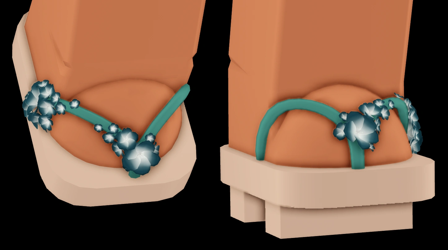 Cherry Blossom Wooden Sandals