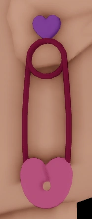 Safety Pin Sweetheart Earrings